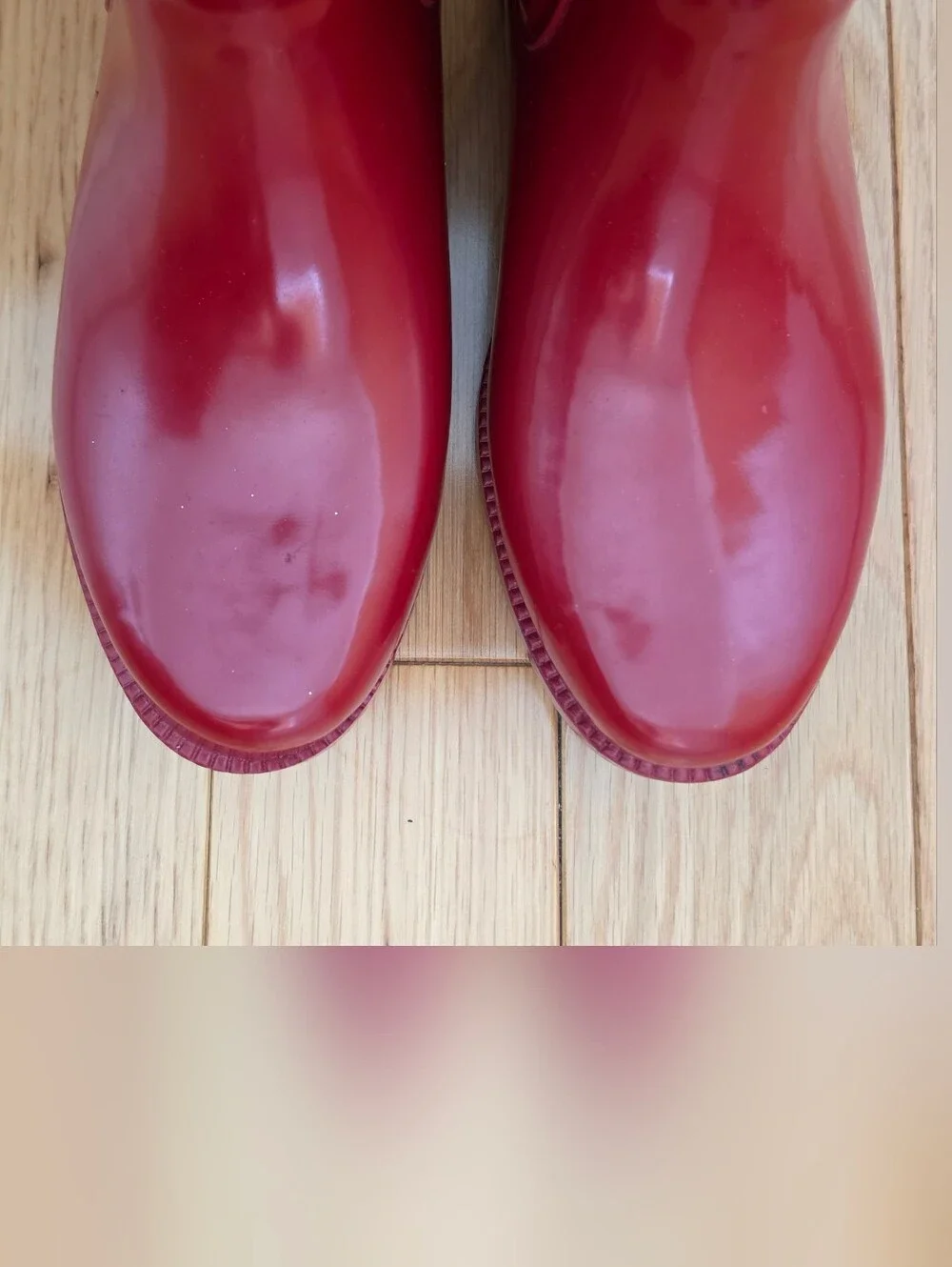 Michael KORS CHARM RED BLACK GOLD MK LOGO SHORT RAIN BOOTS Size US 6.5